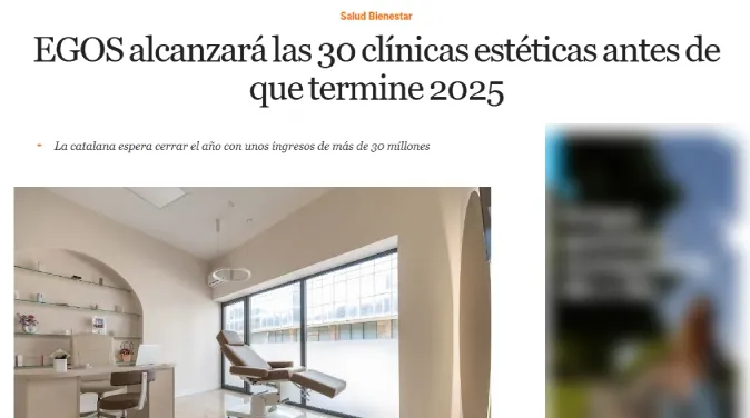 EGOS accelera el seu creixement: 30 clíniques de cirurgia estètica a Espanya abans de 2025